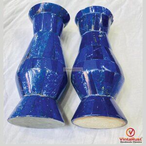 Natural Lapis Lazuli Vases, Gemstone Vases for Elegant Home Decor, Decorative